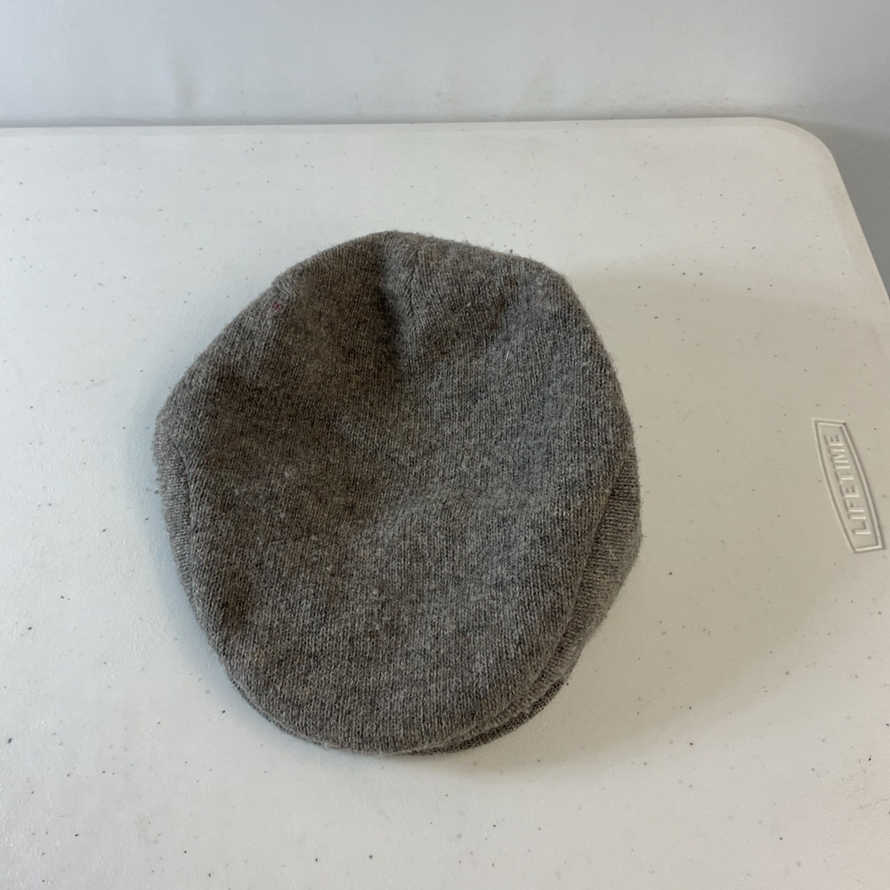 Polo‎ Ralph Lauren Hat Flat Cap Mens L/XL Gray Lambswool Knit Winter Newsboy